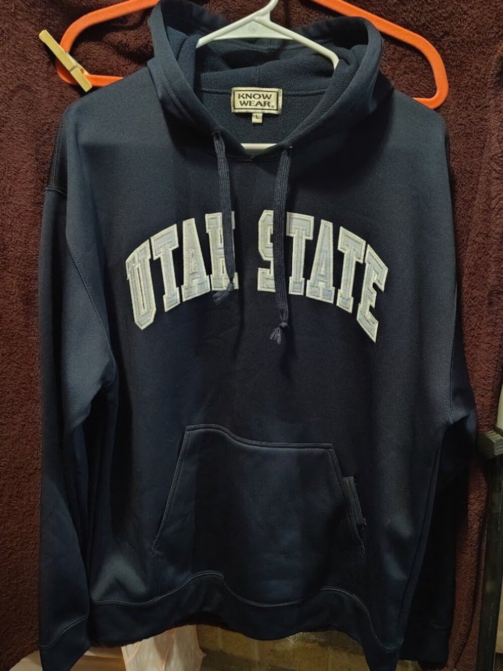 Men's 'Know Wear' "Utah State" College Pullover Hoodie Size Large